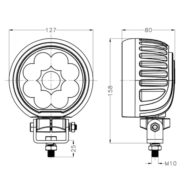 90W Round led work light - Image 5
