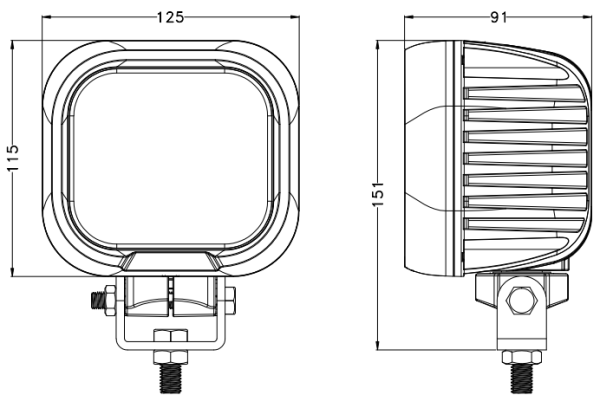5 inch 90W Led Work Light 7200lm with rotatable bracket - Image 4