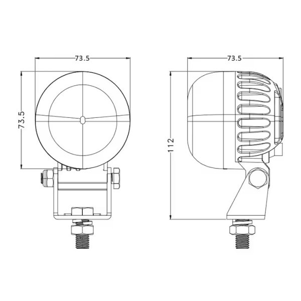 Round Forklift Safety Light 80V Arch Beam - Image 4