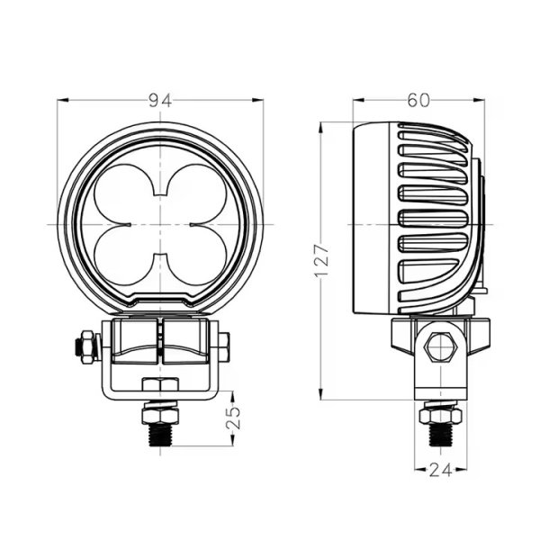 3.5inch 50W Round LED Work Light  for tractor, truck or excavator - Image 4