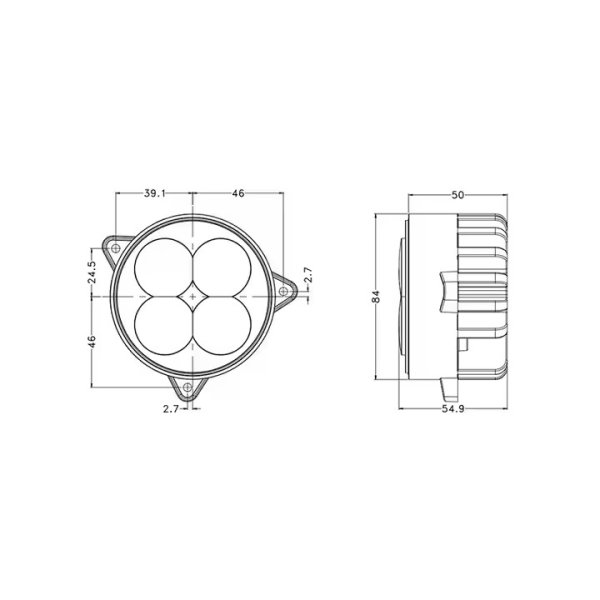 3.6inch 40W  Agriculture Flush Mount Led Work Light for John Deere Massey Ferguson New Holland Valtra JCB Fendt - Image 4