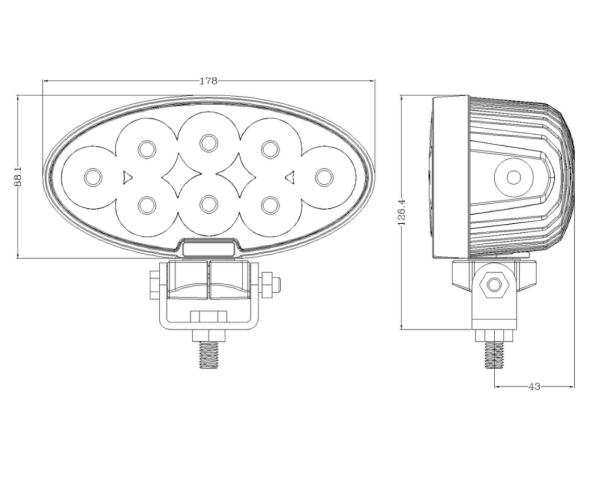 7 inch 80W  Agricultural Light & Tractor Lights - Image 5
