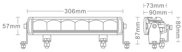 10 Inch Emark LED Light Bar with Position Light - Image 4