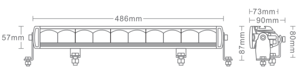 20 Inch Emark LED Light Bar with Position Light - Image 4