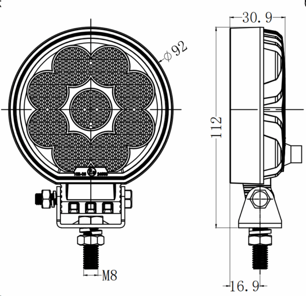 3 inch 36W 3138lm Round New LED Work Light R10 - Image 5
