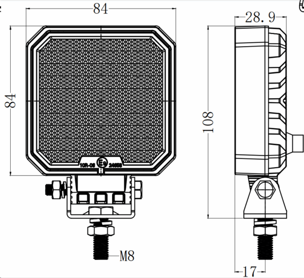 3 inch 48W Square New LED Work Light R10 3477lm - Image 4