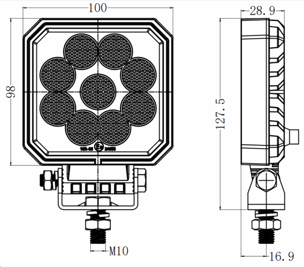 4 inch 36W Square New LED Work Light  3609lm R10 - Image 6