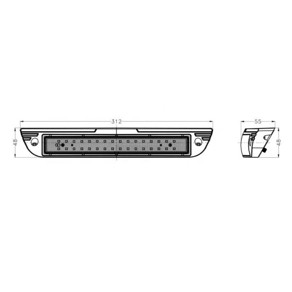 12Inch 46w High Output 9-32V Led Scene Light Waterproof Rv Lights Trailer Led Light R10 45degrees - Image 3